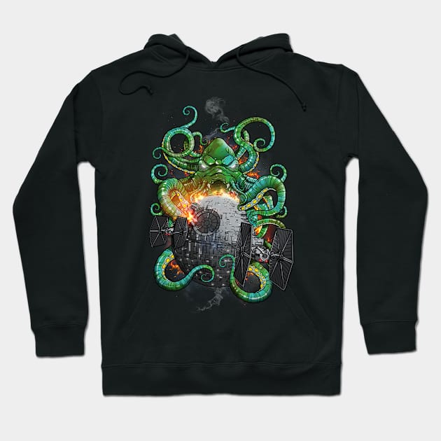 Cthulhu Strikes Back Hoodie by drsimonbutler